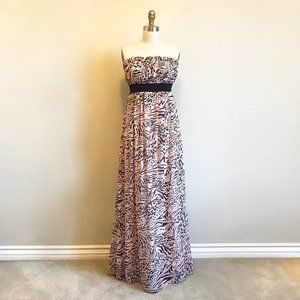 H&M Light Pink Animal Print Maxi Dress